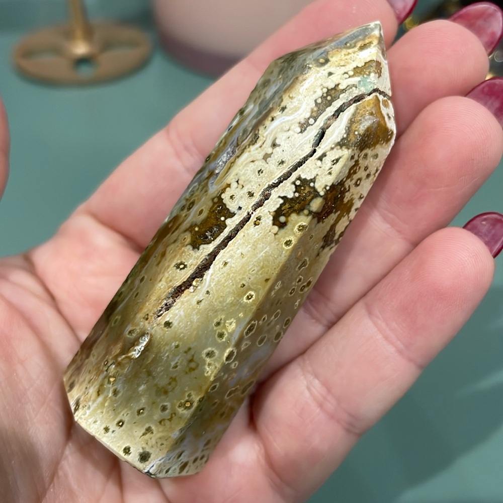 Ocean Jasper Crystal Tower